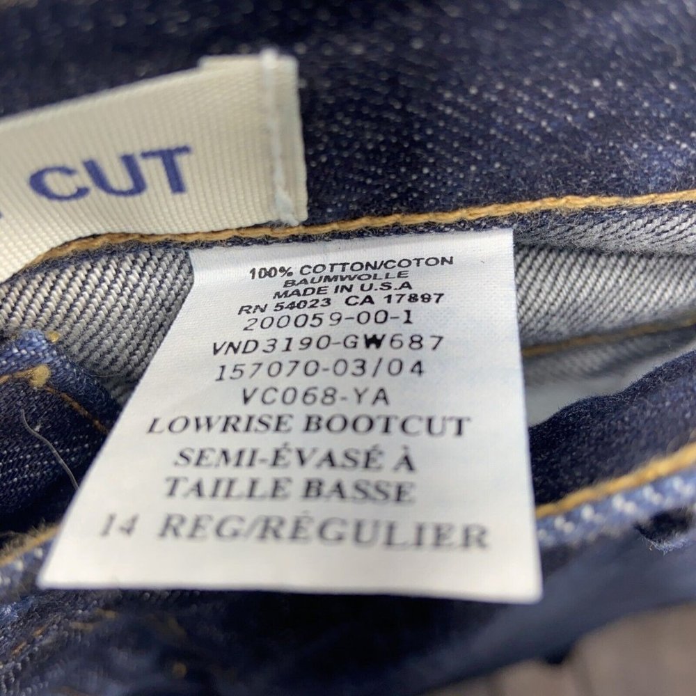 Vintage GAP Low Rise Bootcut Denim Blue Jeans Size 14 Made In USA - Picture 3 of 5